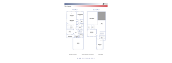 a floor plan of a house with two different floors