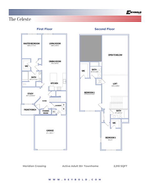 a floor plan of a house with two different floors