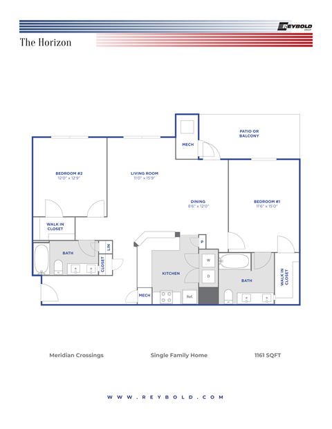 The Horizon 2Bed 2Bath 1161Sqft