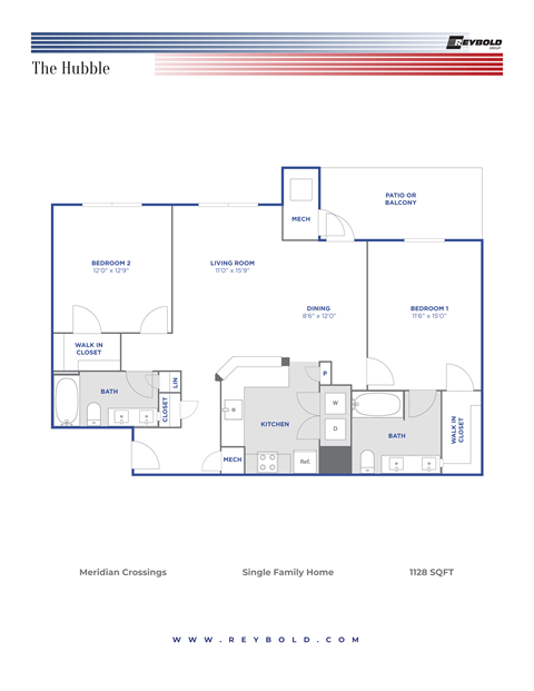 The Hubble 2Bed 2Bath 1128sqft
