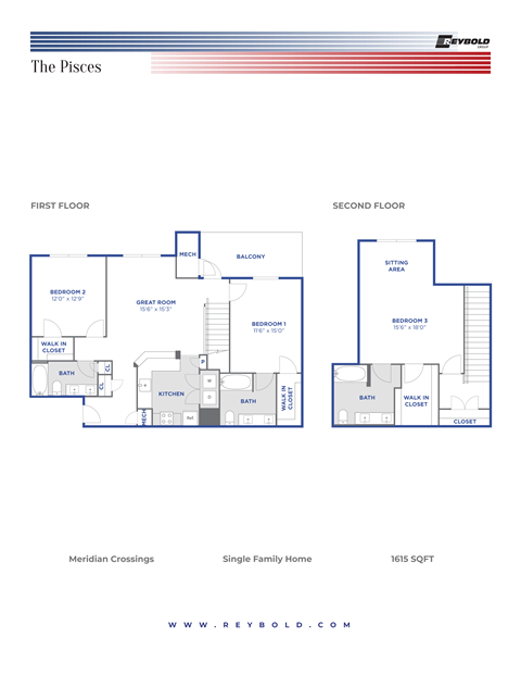 The Pisces 3Bed 2Bath 1615Sqft