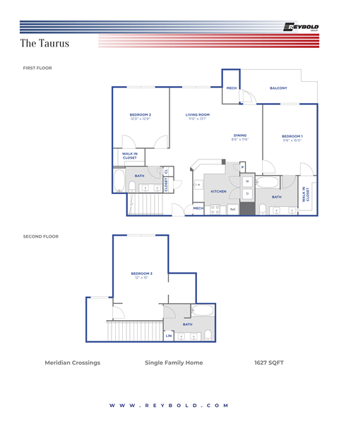 The Taurus 3Bed 3Bath 1627Sqft