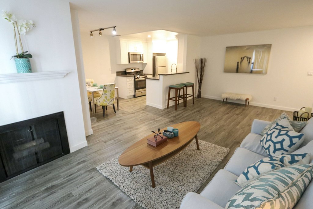 1 Bedroom - Floor plan B at Westwood Riviera Apartments, Los Angeles