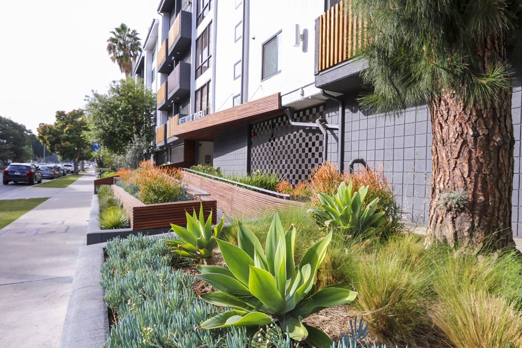 Front Entrance at Westwood Riviera Apartments, Los Angeles, 90024