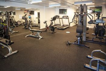 Peloton Bike And Training Space at Westwood Riviera Apartments, Los Angeles, California