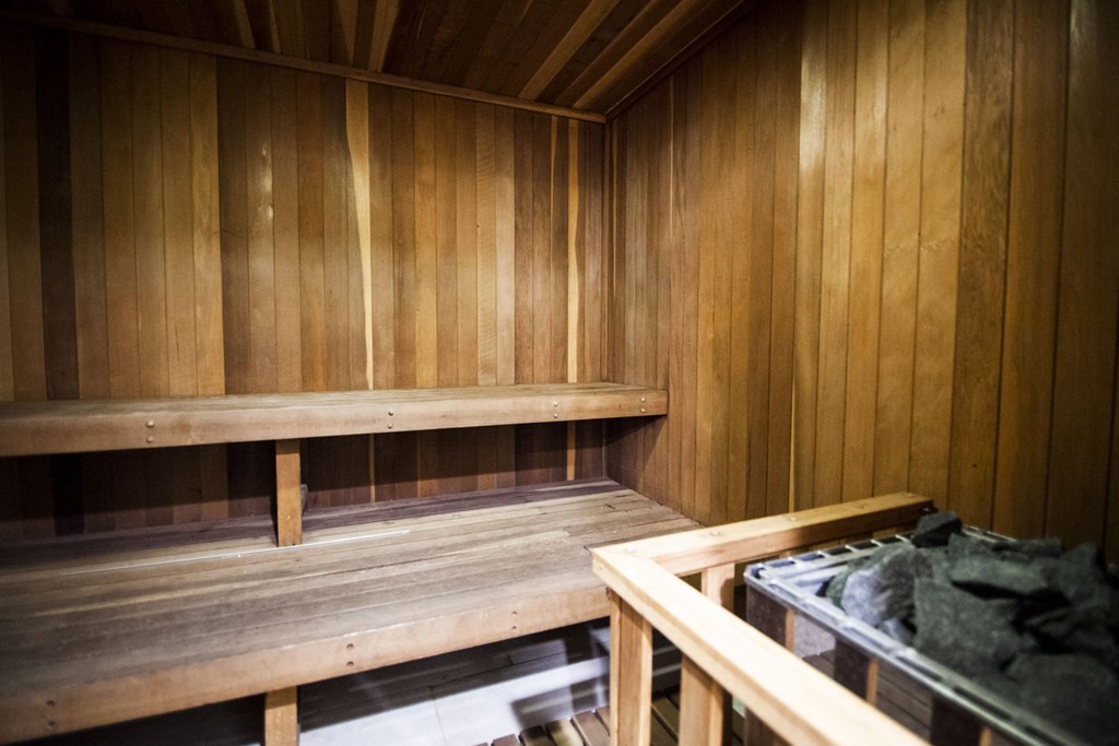 Sauna at Westwood Riviera Apartments, Los Angeles