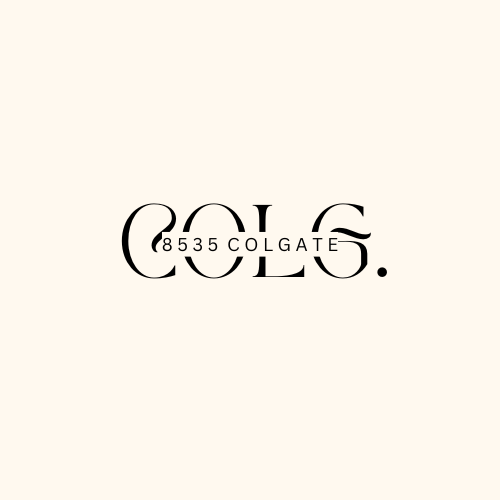 A black and white image of the Colgate logo.