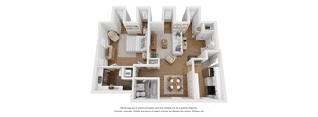 a 1 bedroom floor plan with a bathroom and a living room