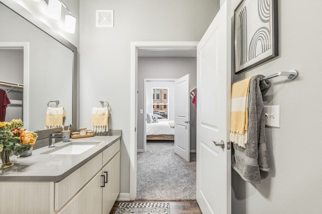 Bathroom area at Meeder Flats Apartment Homes, Pennsylvania