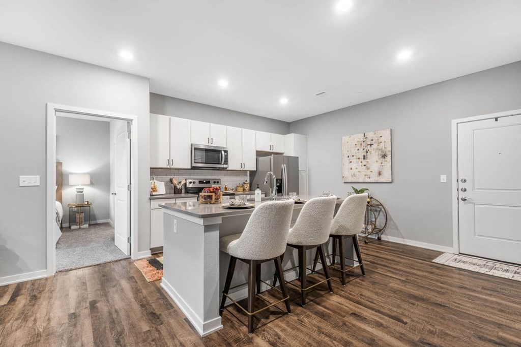 Granite, stainless steel, kitchen, upgraded  at Meeder Flats Apartment Homes, Cranberry Township, PA, 16066