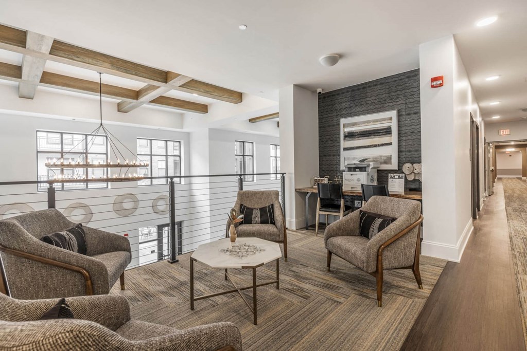Living room at Meeder Flats Apartment Homes, Cranberry Township, Pennsylvania