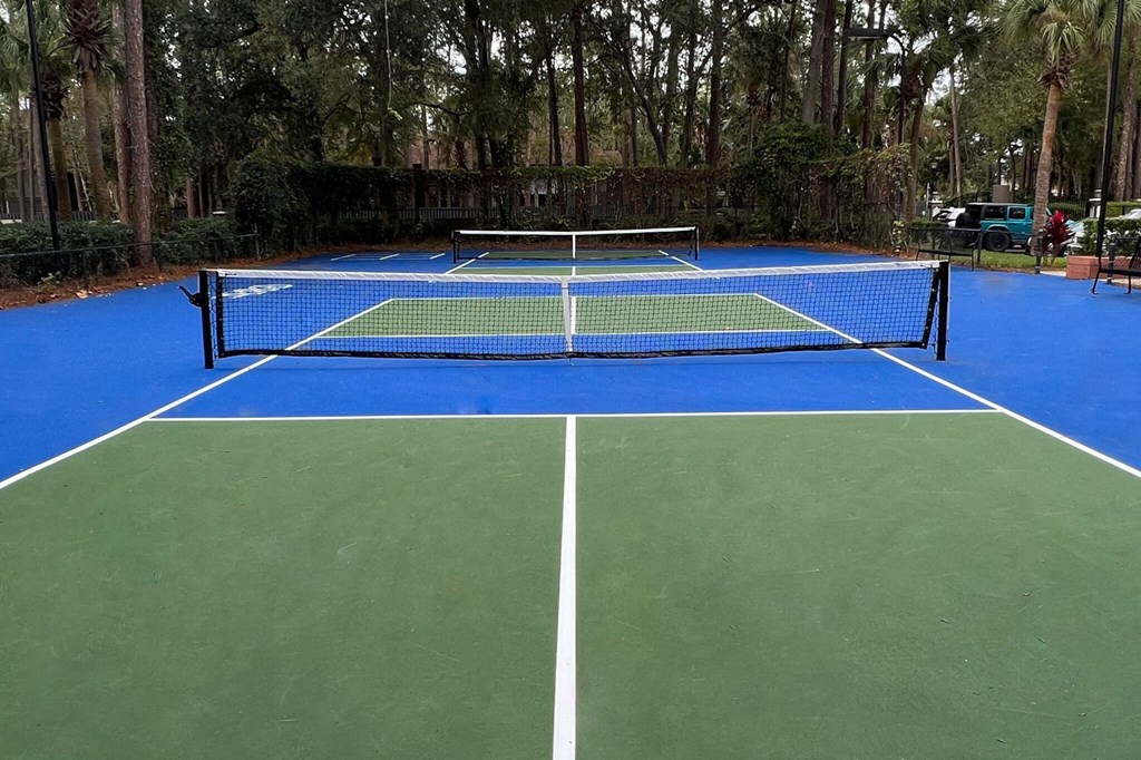 a tennis court at the apartments for rent at Timberwalk at Mandarin, Jacksonville, Florida
