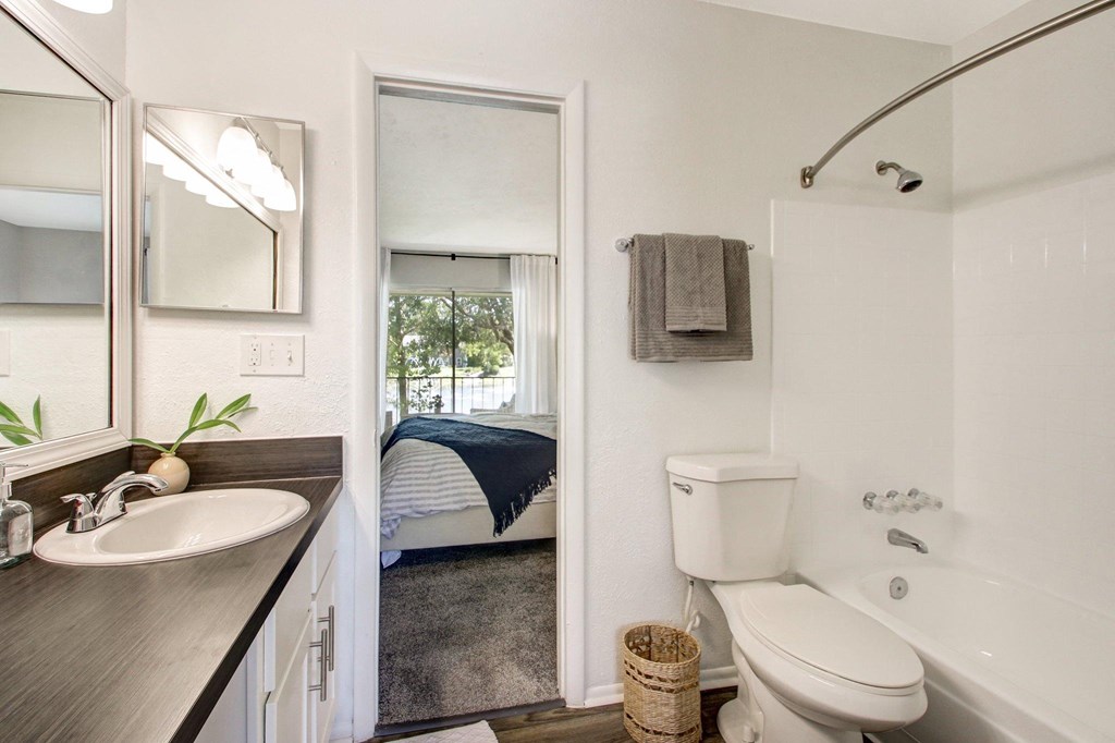 Bathroom at The Fountains at Deerwood Apartments, Jacksonville, FL