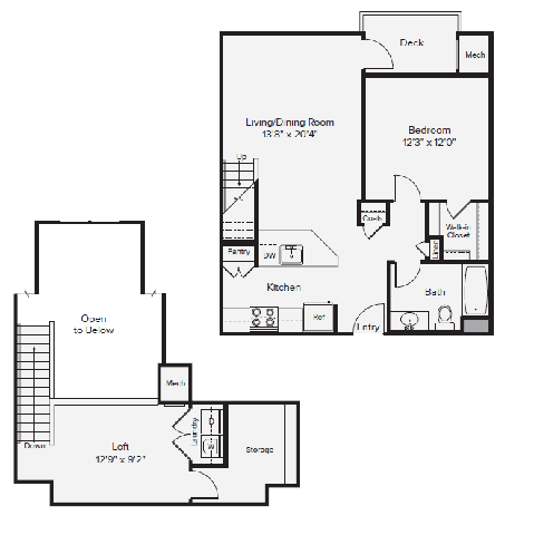 A1L Floor Plan at Merion Stratford Apartment Homes, Stratford, 06614