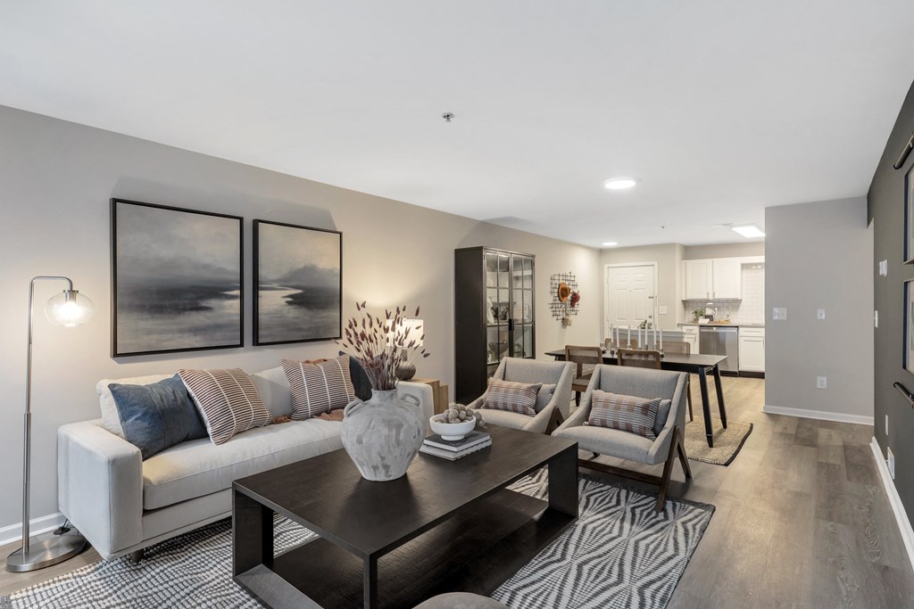Living And Kitchen at The Austin Apartment Homes, Deptford, New Jersey