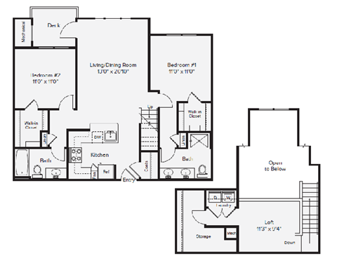 B1L Floor Plan at Merion Stratford Apartment Homes, Connecticut