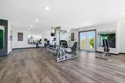 Spacious state of the art gym with lots of equipment