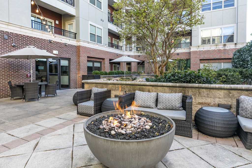 an outdoor patio a at The Collings at the Lumberyard, Collingswood, NJ