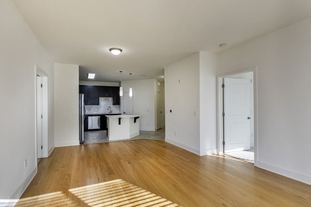 a living room and kitchen from  at The Collings at the Lumberyard, Collingswood