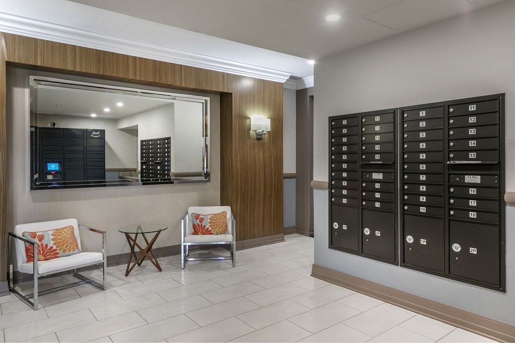 The mail room  at The Collings at the Lumberyard, Collingswood
