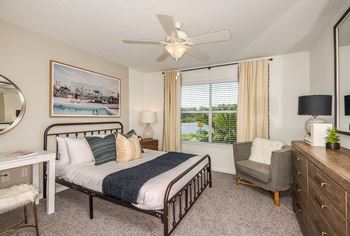 Champions Walk bedroom with large window