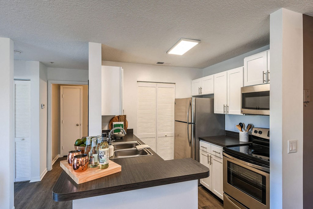 Granite Counter Tops In Kitchen at Champions Walk Apartment Homes, Bradenton, FL, 34210