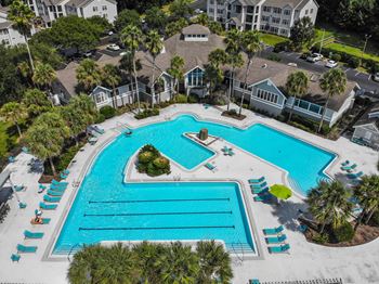 a swimming at The Monroe Apartment Homes, Tallahassee, Florida