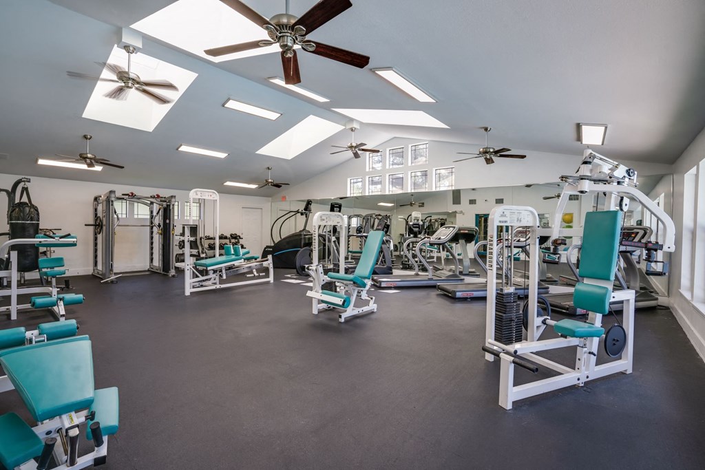 Fitness Center With Modern Equipment  at The Monroe Apartment Homes, Tallahassee, 32303