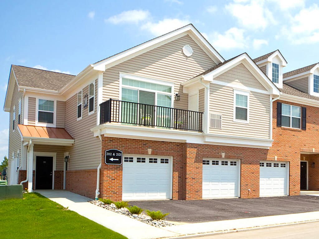 Exterior of loft style apartment with garage  at Barclay Glen Apartments, Williamstown