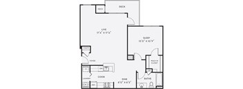 A8 Floor Plan at Merion Milford Apartment Homes, Connecticut, 06460