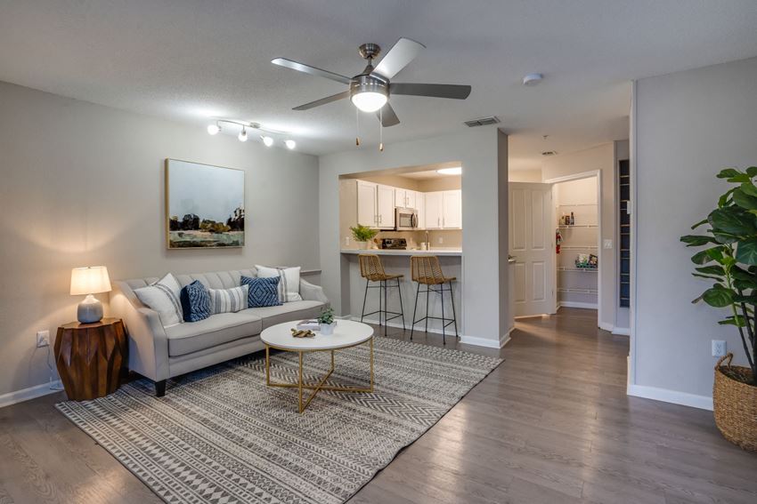 Modern Living Room Modern Living Room at The Monroe Apartment Homes, Tallahassee, FL, 32303 - Photo Gallery