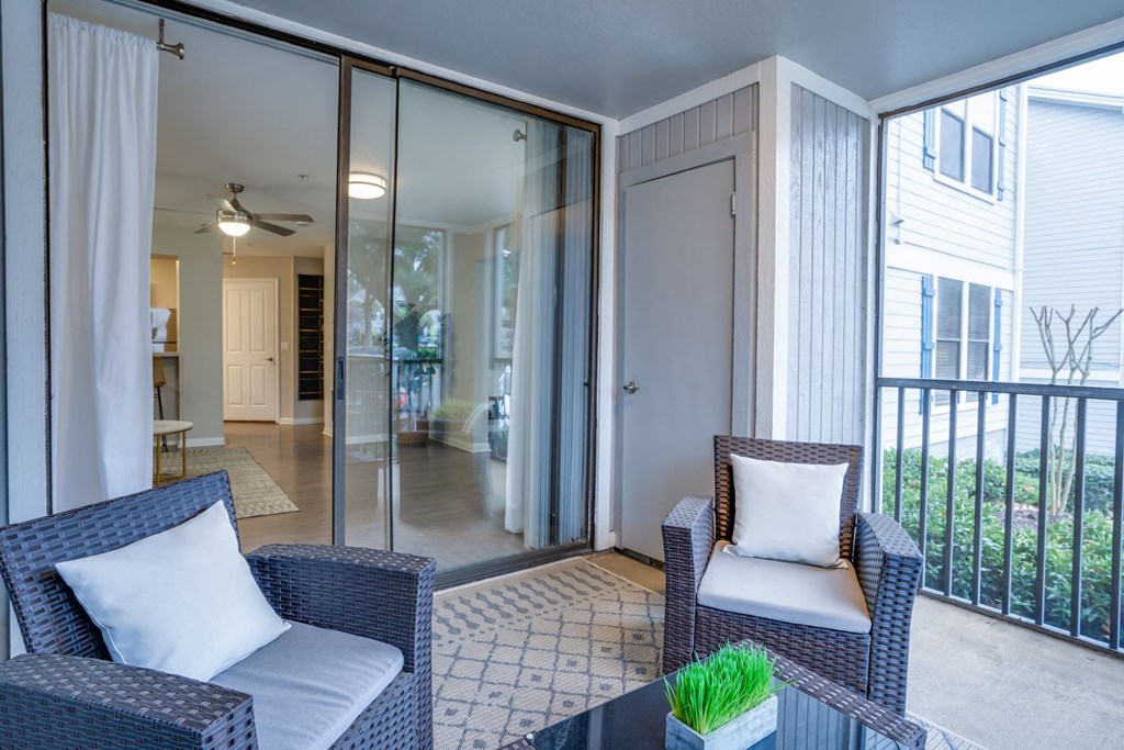 Balcony And Patio  at The Monroe Apartment Homes, Tallahassee