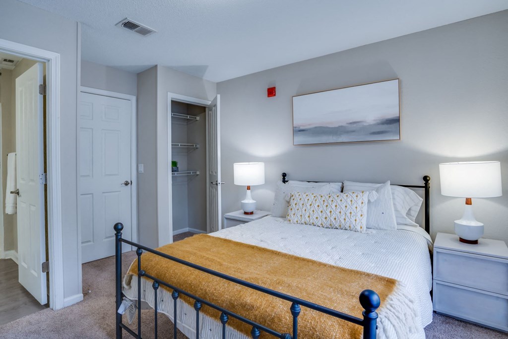 Bedroom With Closet  at The Monroe Apartment Homes, Tallahassee, Florida