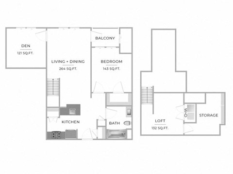 1 Bedroom 1 Bath Floor Plan at Merion Riverwalk Apartment Homes, Shelton, 06484
