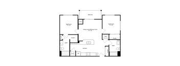 Cheer Floor Plan at Heights at Black Bear Apartments, West Virginia