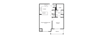 Rise Floor Plan at Heights at Black Bear Apartments, West Virginia, 26501