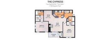 The Cypresssm Floor Plan at Timberwalk at Mandarin Apartment Homes, Florida