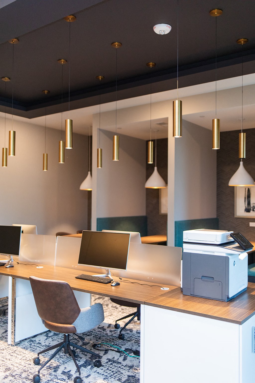 an office with a desk with computers and a printer at The Yards at Malvern, Malvern, PA