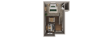2 bedroom 2 bath with loft
