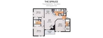 The Spruce Three Bedrooms-Two Baths  at Timberwalk at Mandarin Apartment Homes, Jacksonville, 32257