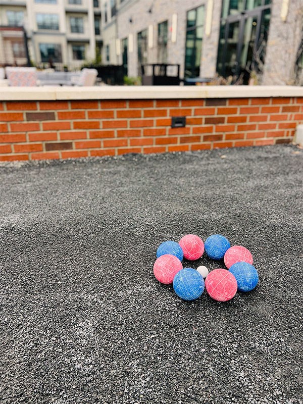 A bocce ball court at The Yards at Malvern, Malvern, Pennsylvania