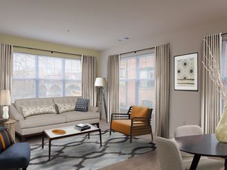 Living Area at Merion Riverwalk Apartment Homes, Shelton, CT - Photo Gallery 4