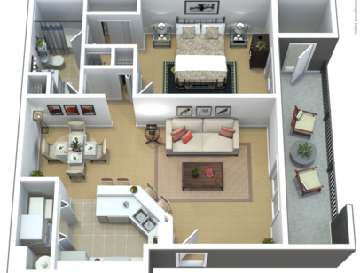 Sierra Floor Plan at Eagle Ridge Apartments, Monroeville, PA