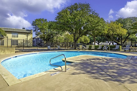 Resort style sparkling pool  at Park Villas, Fort Worth
