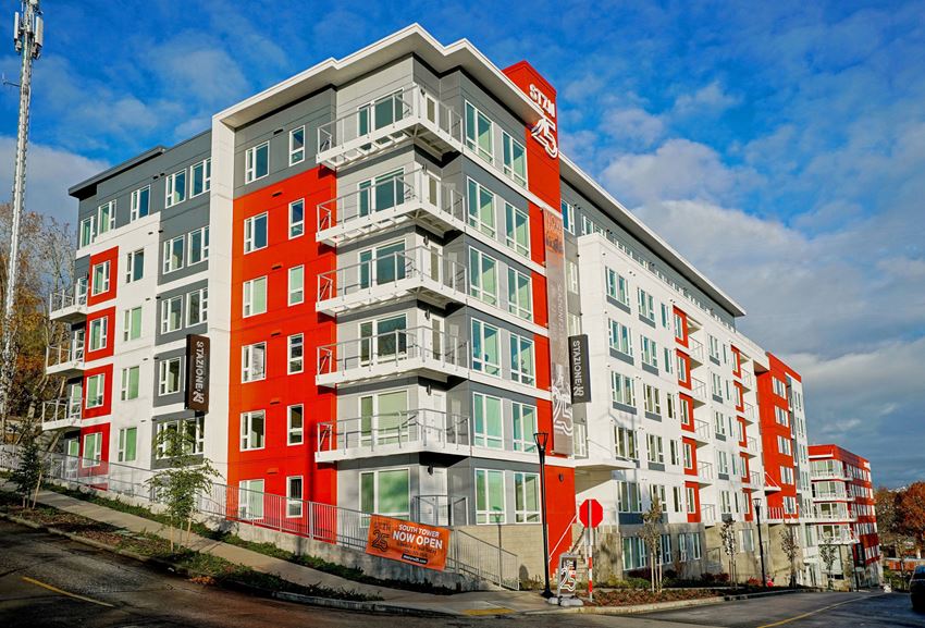 a new apartment building on a city street