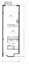 1 Bed 1 Bath Plus Den A7