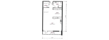 1 Bed 1 Bath  A13