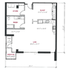 1 Bed 1 Bath A14