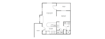 A black and white image of a floor plan for a house.