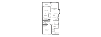 A black and white image of a floor plan for a house.